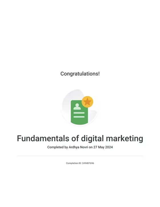 Google — Fundamentals of Digital Marketing
