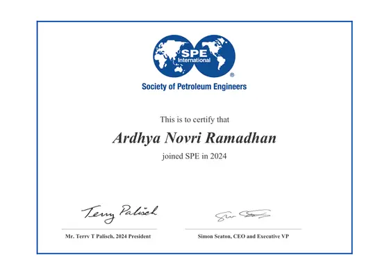 SPE — student membership certificate